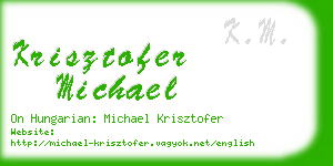 krisztofer michael business card